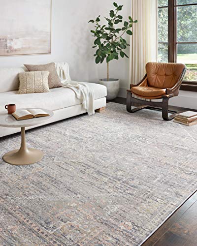 Loloi II Lucia Collection LUC-01 Grey/Sunset 9'-3" x 13'-3" Area Rug