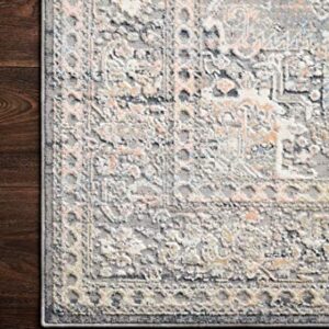 Loloi II Lucia Collection LUC-01 Grey/Sunset 9'-3" x 13'-3" Area Rug