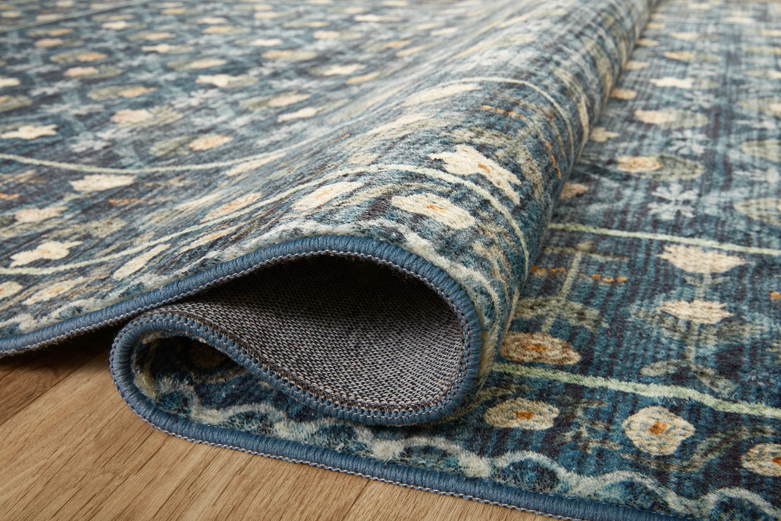 Loloi Rifle Paper Co. x Eden Lattice Indigo 7'-6" x 9'-6" Area Rug