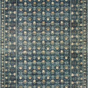 Loloi Rifle Paper Co. x Eden Lattice Indigo 7'-6" x 9'-6" Area Rug