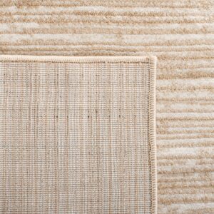 SAFAVIEH Vision Collection Area Rug - 6' x 9', Creme, Modern Ombre Tonal Chic Design, Non-Shedding & Easy Care, Ideal for High Traffic Areas in Living Room, Bedroom (VSN606F)