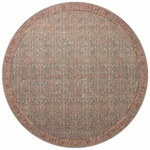 Loloi Angela Rose x Aubrey Blue/Terracotta 5'-0" x 7'-0" Area Rug