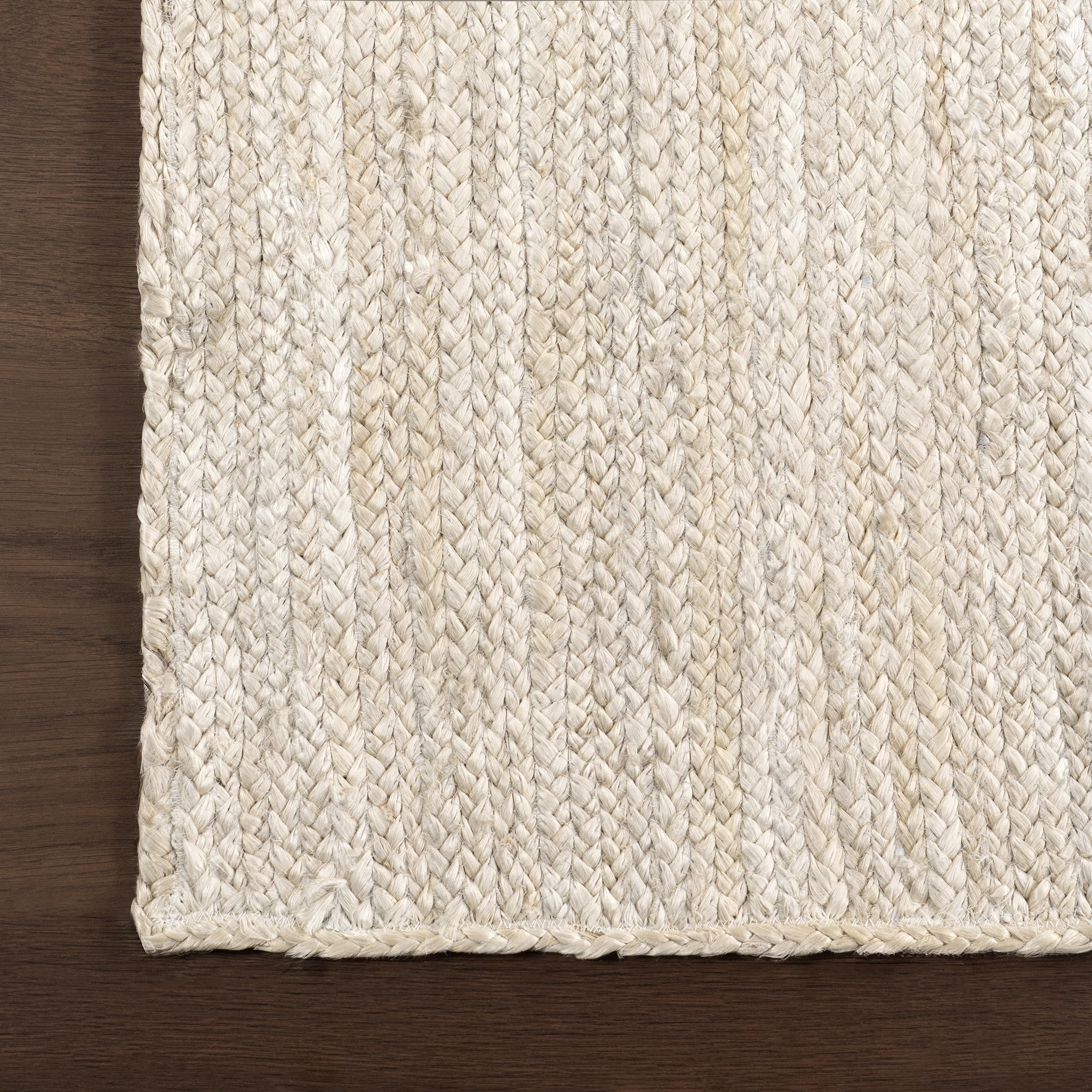 nuLOOM 9x12 Rigo Jute Hand Woven Area Rug, Off White, Solid Farmhouse Design, Natural Fiber, For Bedroom, Living Room, Dining Room, Hallway, Office, Kitchen, Entryway