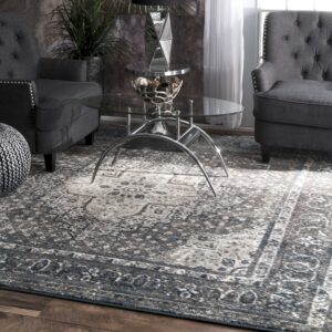 nuLOOM Vintage Kellum Area Rug, 7' 10" Square, Slate