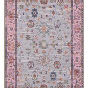 GLN Rugs Machine Washable Area Rug, Rugs for Living Room, Rugs for Bedroom, Bathroom Rug, Kitchen Rug, Printed Vintage Rug, Home Decor Traditional Carpet (2' x 3')