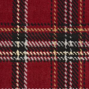 Nourison Grafix Red 3'9'' x 5'9'' Area-Rug, Modern, Plaid, Bed Room, Living Room, Dining Room, Kitchen, Easy-Cleaning, Non Shedding, (4' x 6')