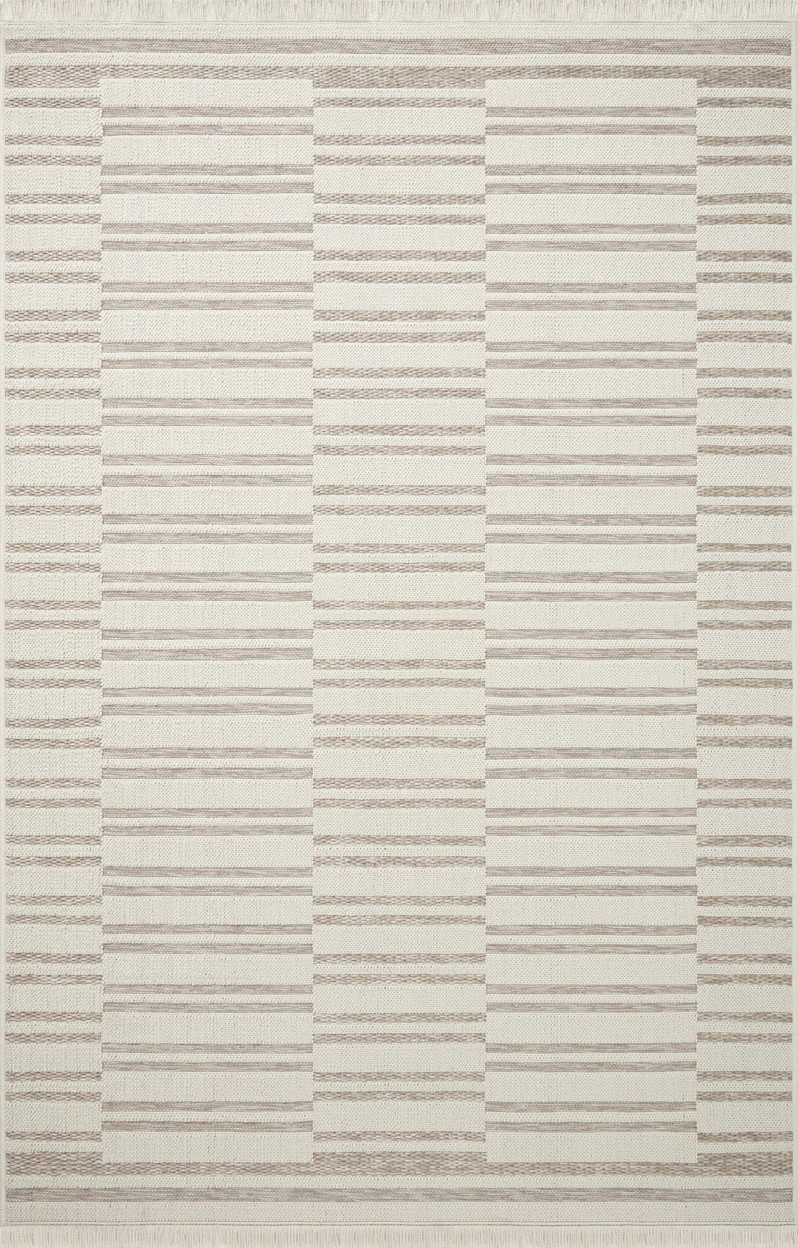 Loloi Amber Lewis x Loloi Malibu Collection MAB-03 Tan / Ivory, 11'-4" x 15', Indoor/Outdoor, Area Rug