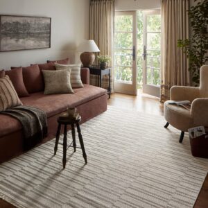 Loloi Amber Lewis x Loloi Malibu Collection MAB-03 Tan / Ivory, 11'-4" x 15', Indoor/Outdoor, Area Rug