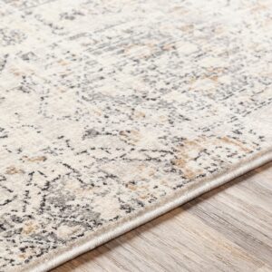 Mark&Day Area Rugs, 5x7 Geelbroek Traditional Tan/Ivory Area Rug, Beige Grey Black Carpet for Living Room, Bedroom or Kitchen (5'3" x 7'3")