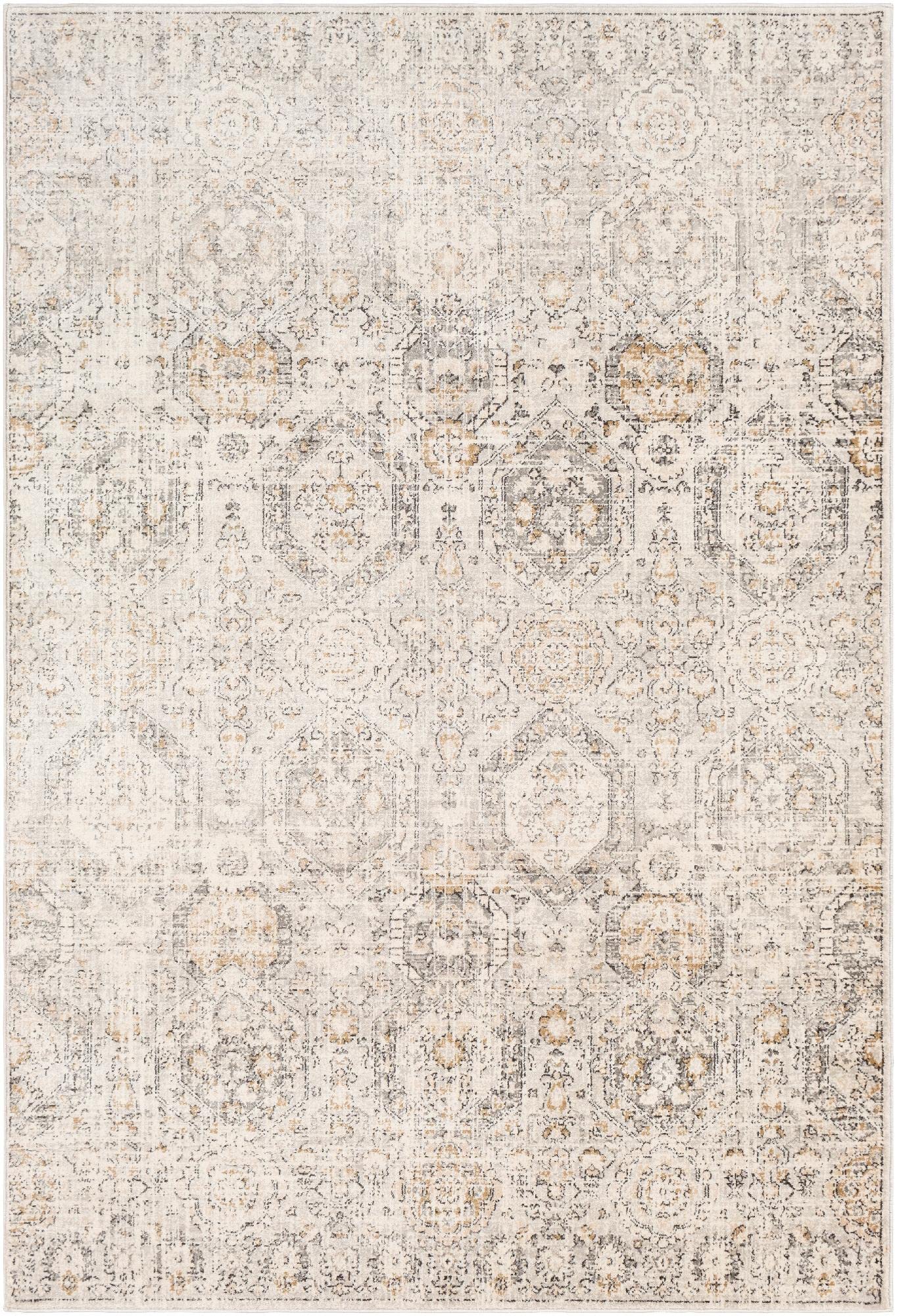 Mark&Day Area Rugs, 5x7 Geelbroek Traditional Tan/Ivory Area Rug, Beige Grey Black Carpet for Living Room, Bedroom or Kitchen (5'3" x 7'3")