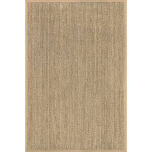 nuLOOM 5x8 Elijah Seagrass Area Rug, Beige, Solid Farmhouse Style, Cotton Bordered, Basketweave, Natural Fiber, For Bedroom, Dining Room, Living Room, Hallway, Office, Kitchen, Entryway