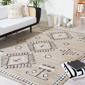 safavieh kilim collection area rug - 9' x 12', grey & black, handmade flat weave jute, ideal for high traffic areas in living room, bedroom (klm762f)