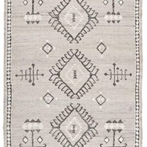 SAFAVIEH Kilim Collection Area Rug - 9' x 12', Grey & Black, Handmade Flat Weave Jute, Ideal for High Traffic Areas in Living Room, Bedroom (KLM762F)