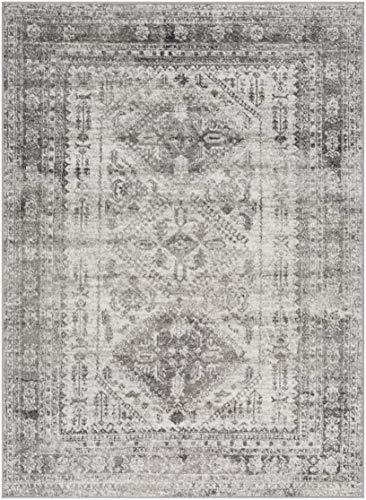 Livabliss Desta Vintage Oriental Area Rug,7'10" x 10'2",Charcoal