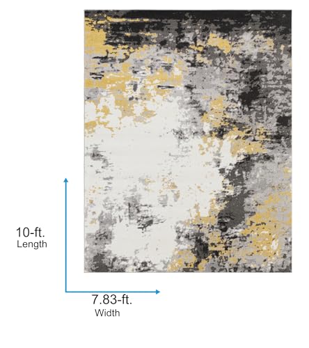 Livabliss Cantrell Modern Abstract Area Rug,7'10" x 10'(8' x 10'),Black