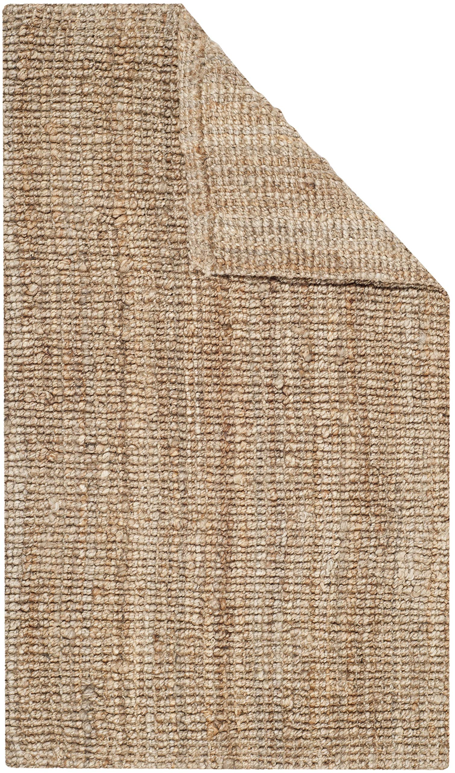 SAFAVIEH Natural Fiber Collection Area Rug - 5' x 7'6", Natural, Handmade Chunky Textured Jute 0.75-inch Thick, Ideal for High Traffic Areas in Living Room, Bedroom (NF447A)