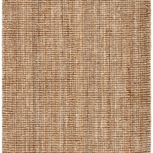 SAFAVIEH Natural Fiber Collection Area Rug - 5' x 7'6", Natural, Handmade Chunky Textured Jute 0.75-inch Thick, Ideal for High Traffic Areas in Living Room, Bedroom (NF447A)