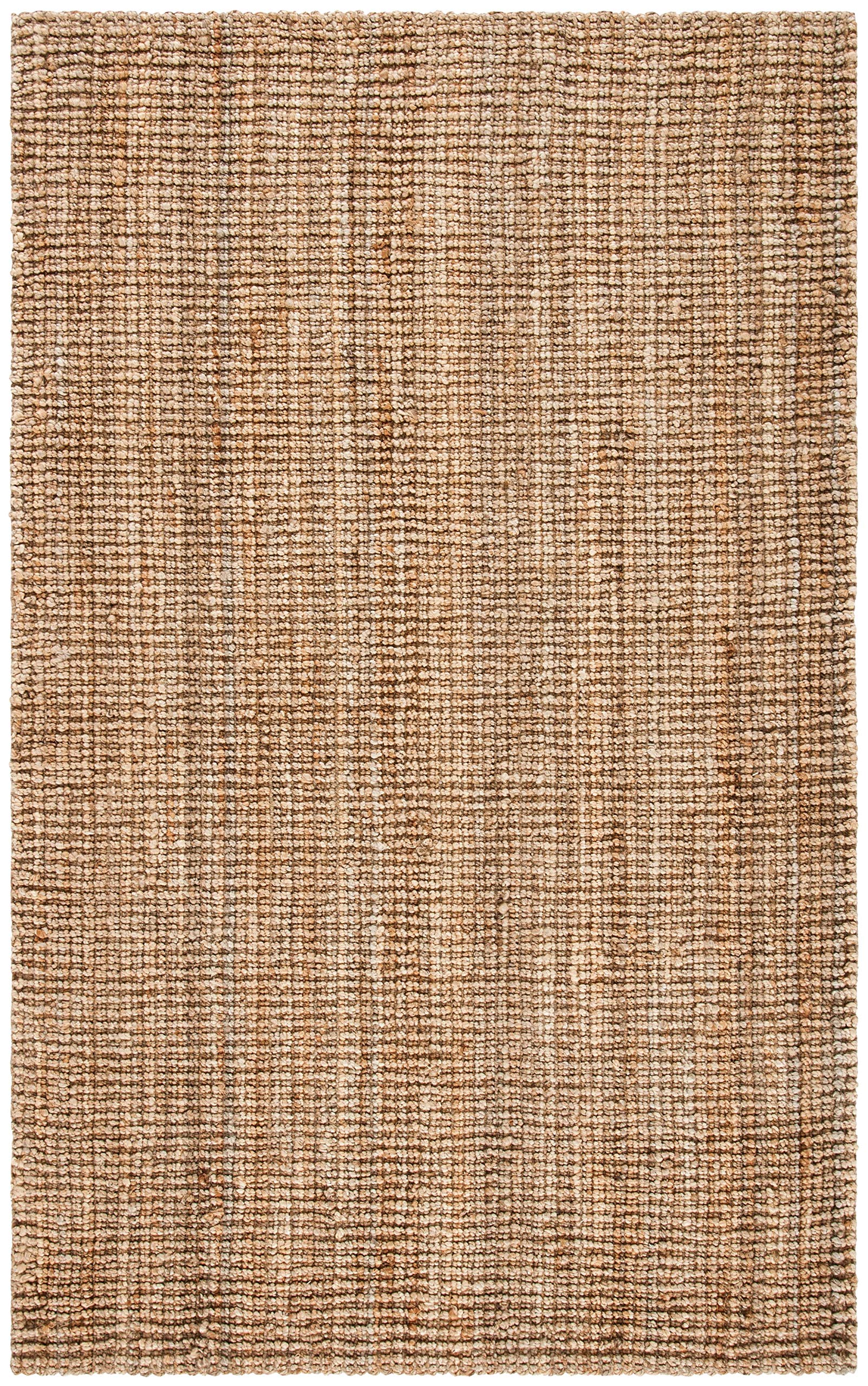 SAFAVIEH Natural Fiber Collection Area Rug - 5' x 7'6", Natural, Handmade Chunky Textured Jute 0.75-inch Thick, Ideal for High Traffic Areas in Living Room, Bedroom (NF447A)