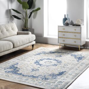 nuloom verona vintage persian area rug, 8x10, blue