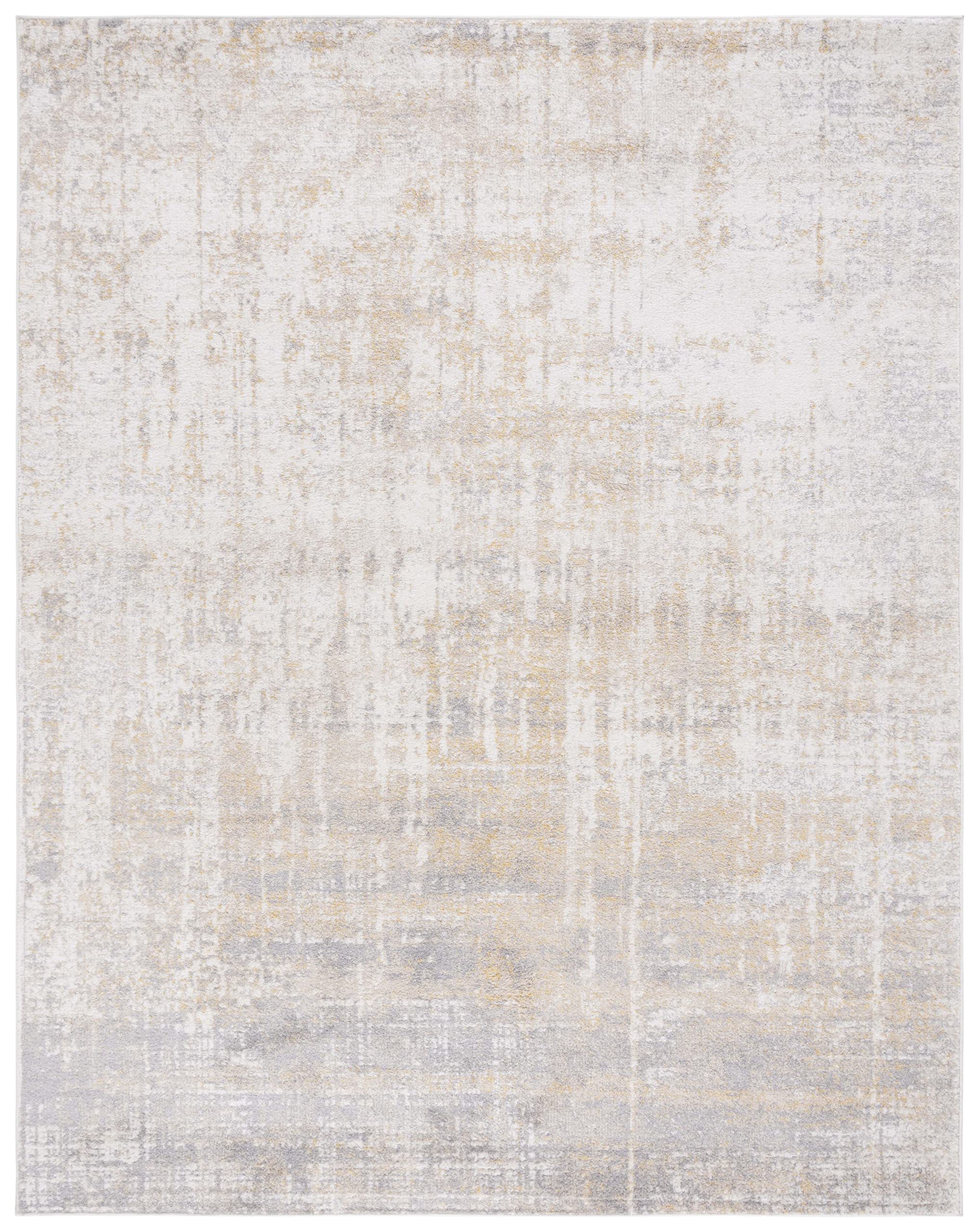 SAFAVIEH Adirondack Collection Area Rug - 10' x 14', Creme & Gold, Modern Abstract Design, Non-Shedding & Easy Care, Ideal for High Traffic Areas in Living Room, Bedroom (ADR207A)