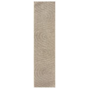 LUXE WEAVERS Modern Geometric Wave Beige 2x8 Area Rug