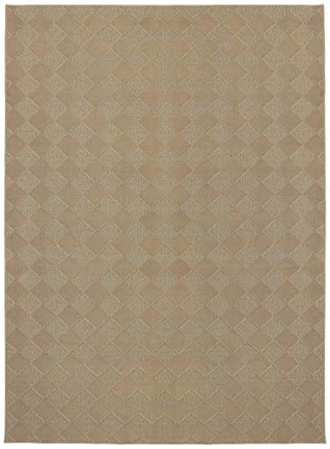 Garland Rug Diamond 9 ft. x 12 ft. Area Rug Tan