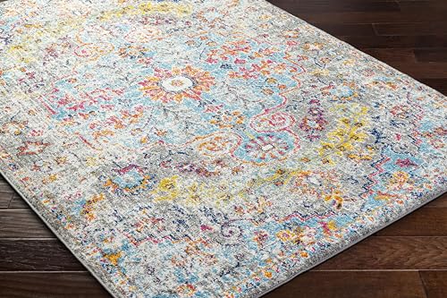 Livabliss Odelia Vintage Bohemian Area Rug,9' x 12'6",Aqua