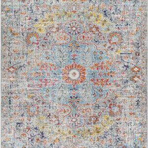 Livabliss Odelia Vintage Bohemian Area Rug,9' x 12'6",Aqua