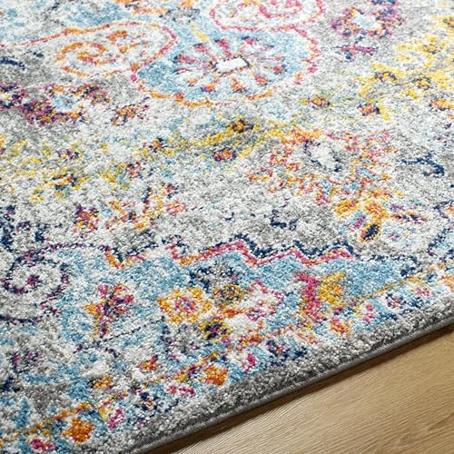 Livabliss Odelia Vintage Bohemian Area Rug,9' x 12'6",Aqua