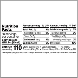 Horizon Organic Shelf-Stable 1% Low Fat milk Boxes, 8 Fl Oz (Pack of 18)