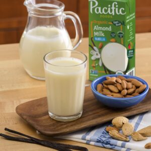 Pacific Foods Organic Vanilla Almond Milk, Plant Based Milk, 32 oz Carton