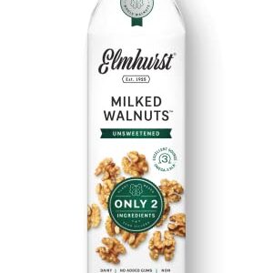 Elmhurst 1925 Milked Walnuts Unsweetened Walnut Milk, Dairy Free, Vegan, 32 Ounce (Pack of 6)