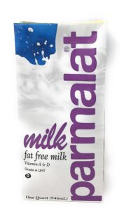 parmalat fat free uht shelf stable milk 1 qt (pack of 6)