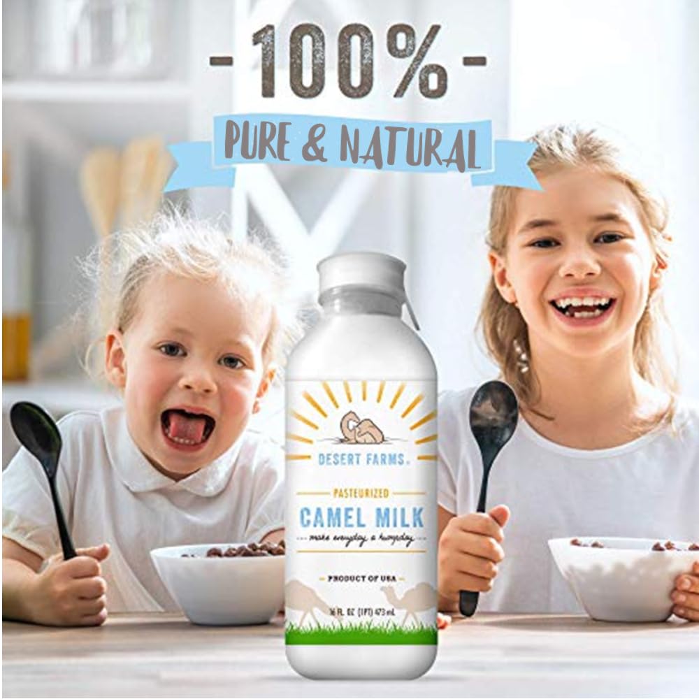 Organic Fresh Frozen Camel Milk - Fresh Flavor with Health Benefits - Pure & Natural Grade A -Allergen Free Milk from Healthy Camels in Midwest - Made In The USA [6 Pack]