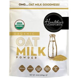 oat milk powder 21oz - natural and plant based milk with a clean formula - gluten-free, vegan, usda organic certified, non-gmo, dairy free, and lactose free milk powder with no refrigeration required