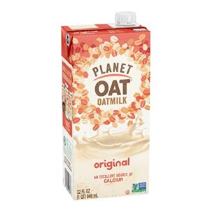 Planet Oat Oatmilk Without Lactose or Dairy NonGMO, Original, 32 Fl Oz (Pack of 6)