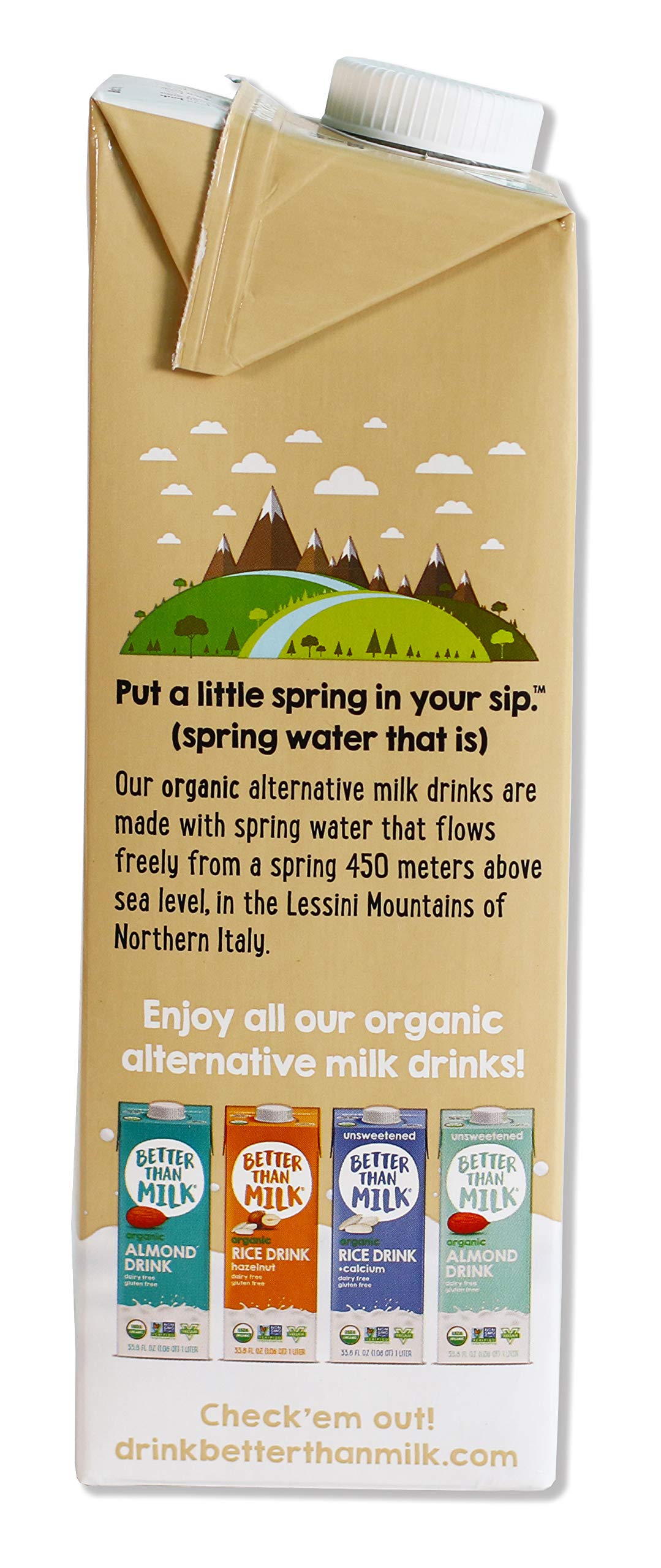 Better Than Milk Organic Oat Milk Unsweetened - Dairy-Free Vegan Friendly, Non GMO Certified, 33.8 Fl Oz (Pack of 6)