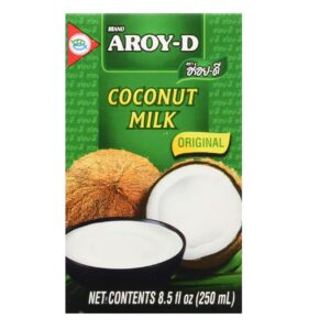 aroy-d coconut milk 8.5 fluid ounce (250ml) (coconut milk 8.5oz, pack of 6)