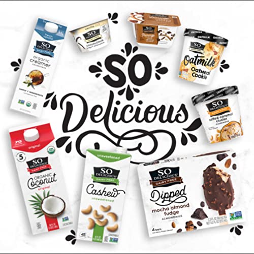 So Delicious Dairy Free Shelf-Stable Coconutmilk, Unsweetened, Vanilla, Vegan, Non-GMO Project Verified, 1 Quart (Pack of 12)