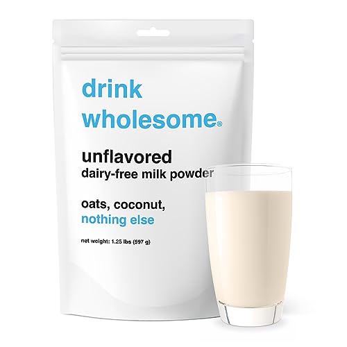 Drink Wholesome Dairy Free Milk Powder | Coffee Creamer Powder | For Sensitive Stomachs | Vegan | Lactose Free | No Gums | No Oils | Just 2 Ingredients | 1.07 lb