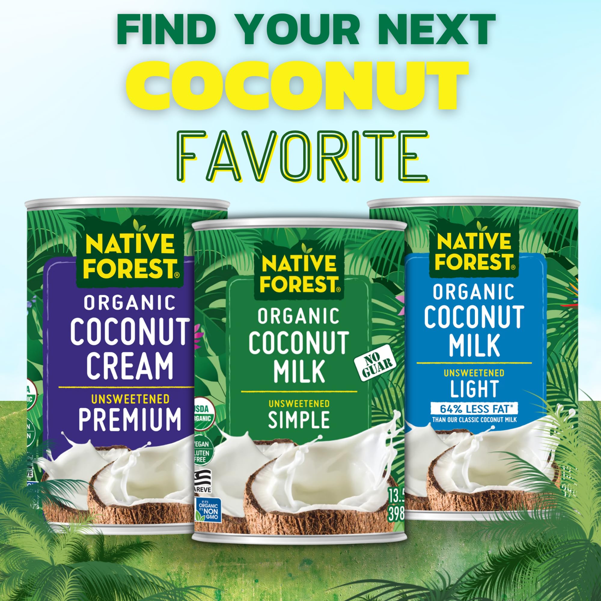 Native Forest Organic Unsweetened Coconut Milk – Canned Coconut Milk, Dairy Replacement, Non-GMO Project Verified, USDA Organic – Classic, 13.5 Fl Oz (Pack of 12)