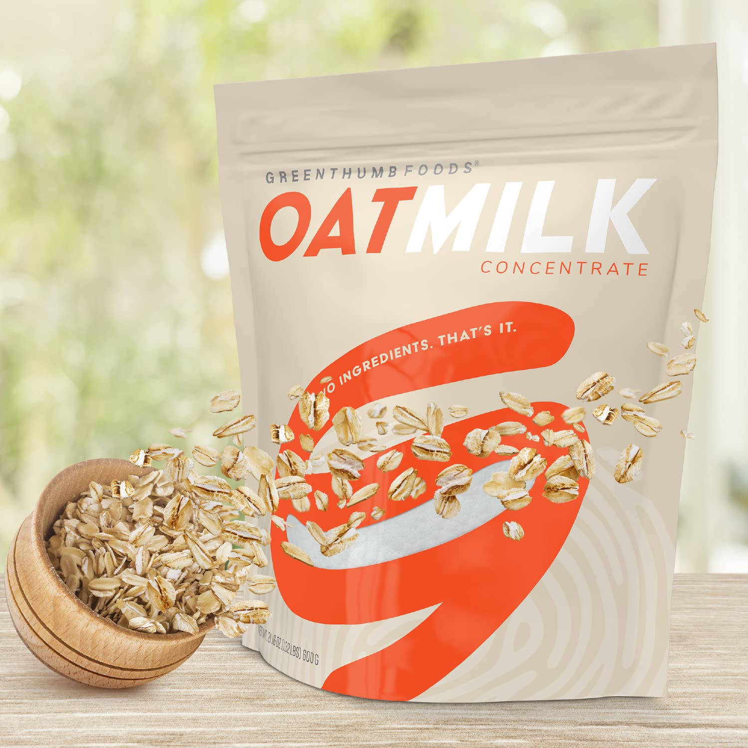 Green Thumb Foods Oat Milk Powder - Makes 1.87 gallons, Plant Based, Gluten Free, Non Dairy, Vegan, Non GMO, Shelf Stable, Unsweetened, Made In The USA