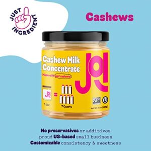 Unsweetened Cashew Milk Concentrate by JOI - 27 Servings - Vegan, Kosher, Shelf-Stable, Keto-Friendly, and Gluten-Free - Substitute for Cashew Powder and Butter - Use for Coffee Creamer, Add to Smoothies and Tea or Make Your Own Cashew Milk