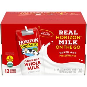 Horizon Organic Shelf-Stable Whole Milk Boxes, 8 oz., 12 Pack