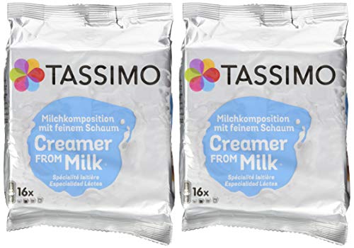 Tassimo Milk Creamer, Pack of 2, 2 x 16 T-Discs (32 T-disc)