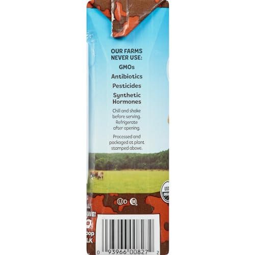 Organic Valley, Milk Boxes, Shelf Stable 1% Chocolate Milk, 8 Fl Oz (Pack of 24)