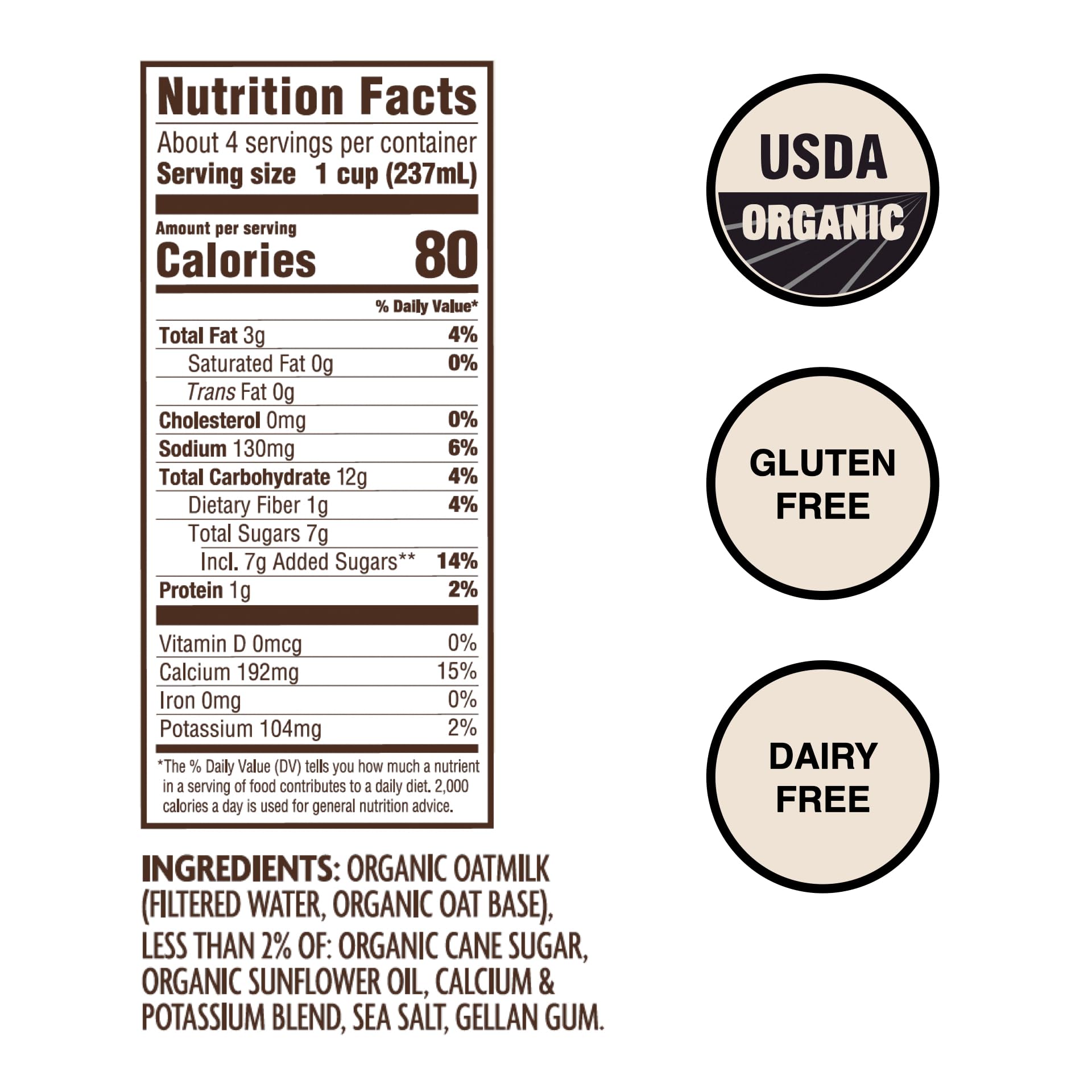 Mooala - Organic Oatmilk, Unsweetened 32oz (Pack of 6) (32 fl oz (pack of 6), Original)