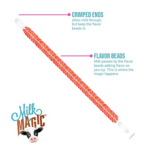 Milk Magic Sweet and Savory Bundle Milk Flavoring Straw | Gluten-Free BPA free Non-GMO Low in Sugar All-natural Flavor Straws | Encourage Milk Drinking with Flavor-Filled Straws - Pack of 8