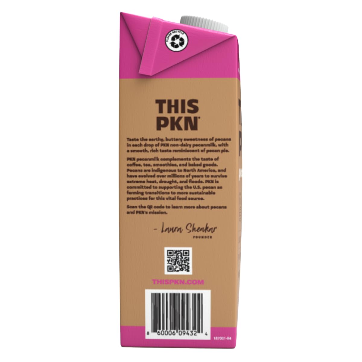 THIS PKN Pecan Nut Milk Chocolate Non Dairy Milk Alternative, Made from Real Texas Pecans, Plant Based Chocolate Milk, Made Without Added Sugars and No GMOs or Lactose (32oz, Pack of 6)