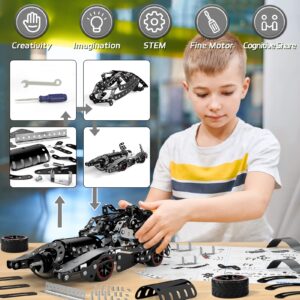 Lucky Doug STEM Building Projects Model Car Set for Boys Kids 8 9 10 11 12 Years Old, Metal Building STEM Kits Toys Science Set for Vehicle Fan